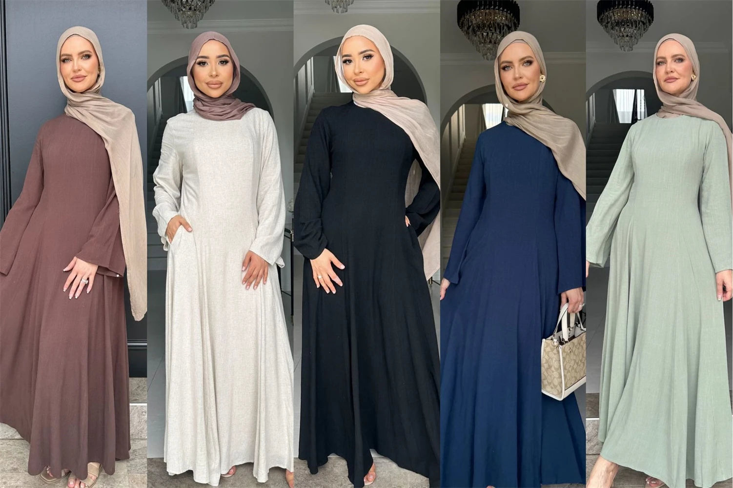 عباية رمضان متواضعة دبي فستان قفطان إسلامي إسلامي ملابس صلاة للنساء فيستدوس بارا موخير رداء قفطان ماروكين فام