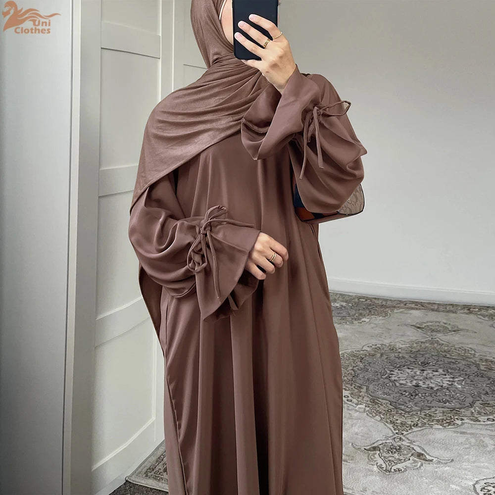 Ramadan Arabic Muslim Women Modest Dress 2025 Elegant Dubai Plain Abaya Islamic Church Clothing Fashion Loose Turkey Solid Robe