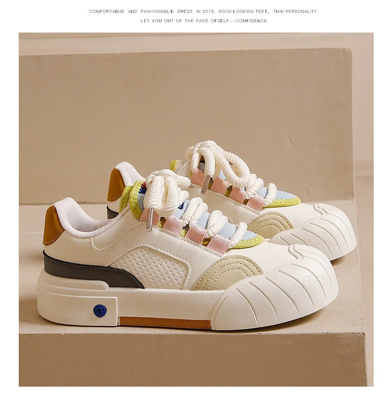 Women's Shoes Versatile Biscuit Shoes Trend Women's Sneaker Comfortable Breathable Non-slip Wear-resistant Casual Sports Shoes