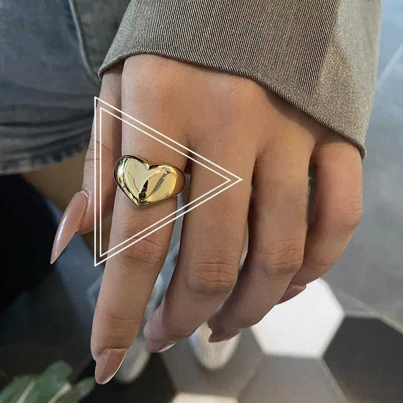 Gold Silver Color Irregular Wave Rings Trendy Simple Geometric Handmade Jewelry for Women Couple Adjustable Ring Wedding