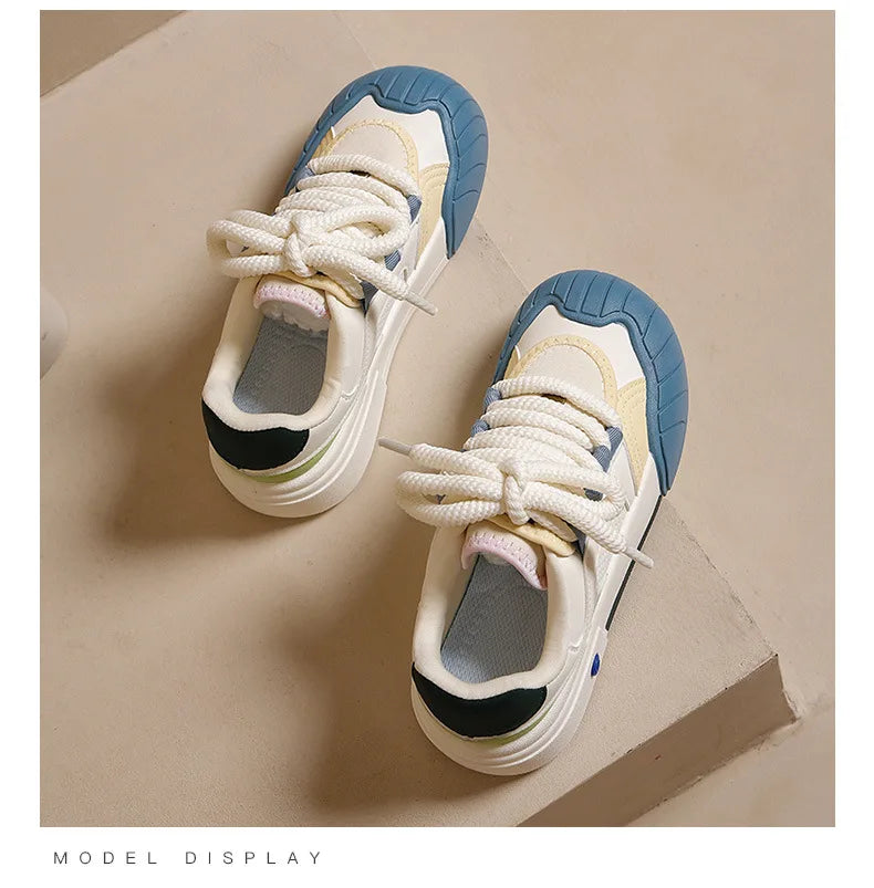 Women's Shoes Versatile Biscuit Shoes Trend Women's Sneaker Comfortable Breathable Non-slip Wear-resistant Casual Sports Shoes