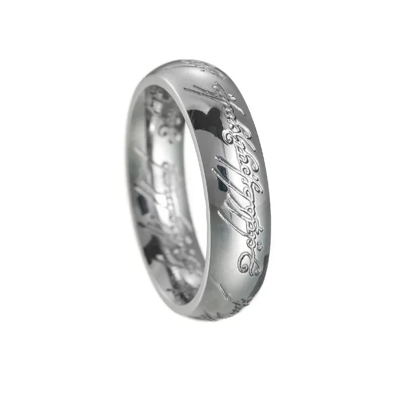 European and American Popular Stainless Steel Lord of The Rings Men's and Women's Non Fading Titanium Steel Trendy Jewelry