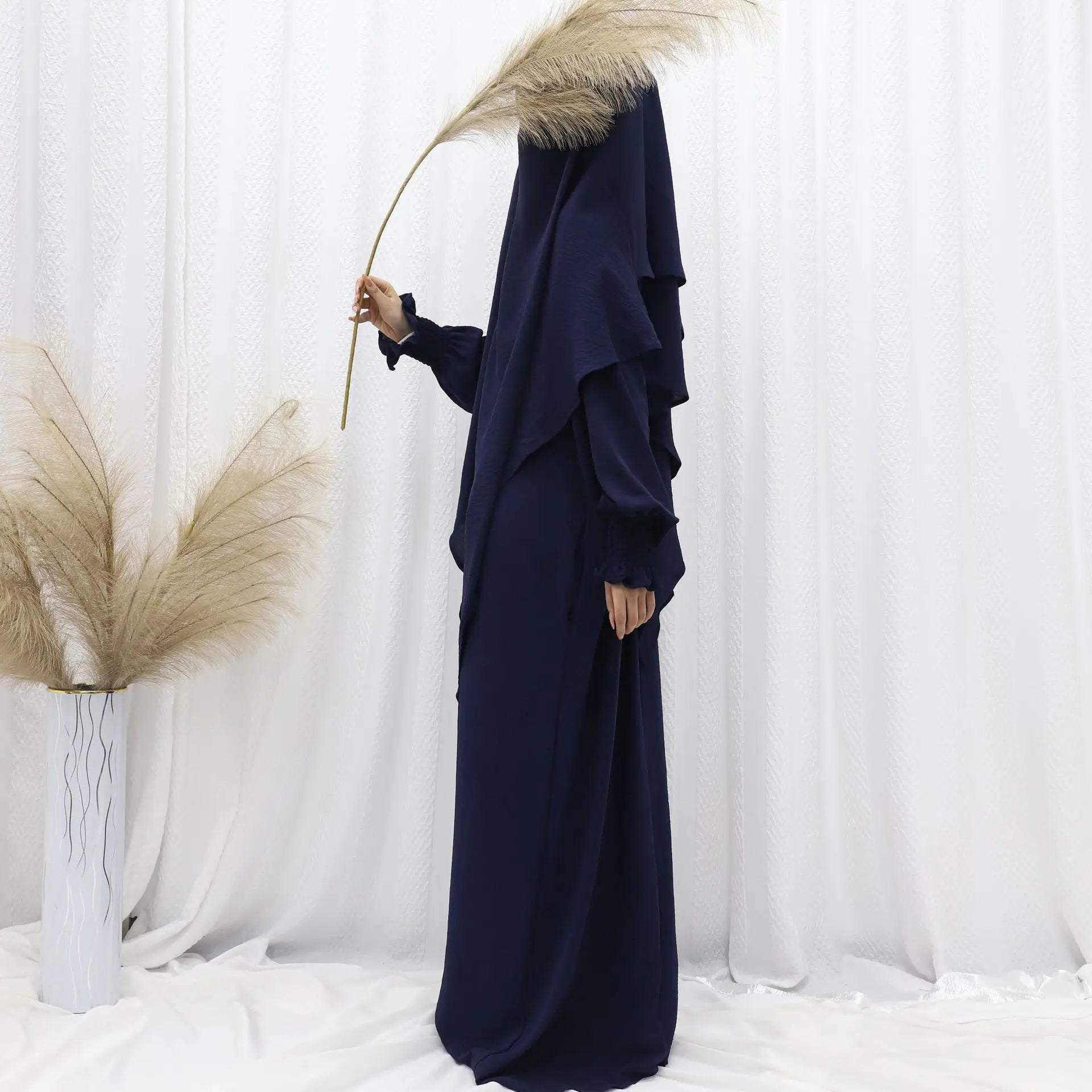 Ramadan Modest Muslim Women Dresses Headscarf Abaya Morocco Kaftan Dubai Turkey Abayas Islam Vestidos Arab Long Robe Jalabiya