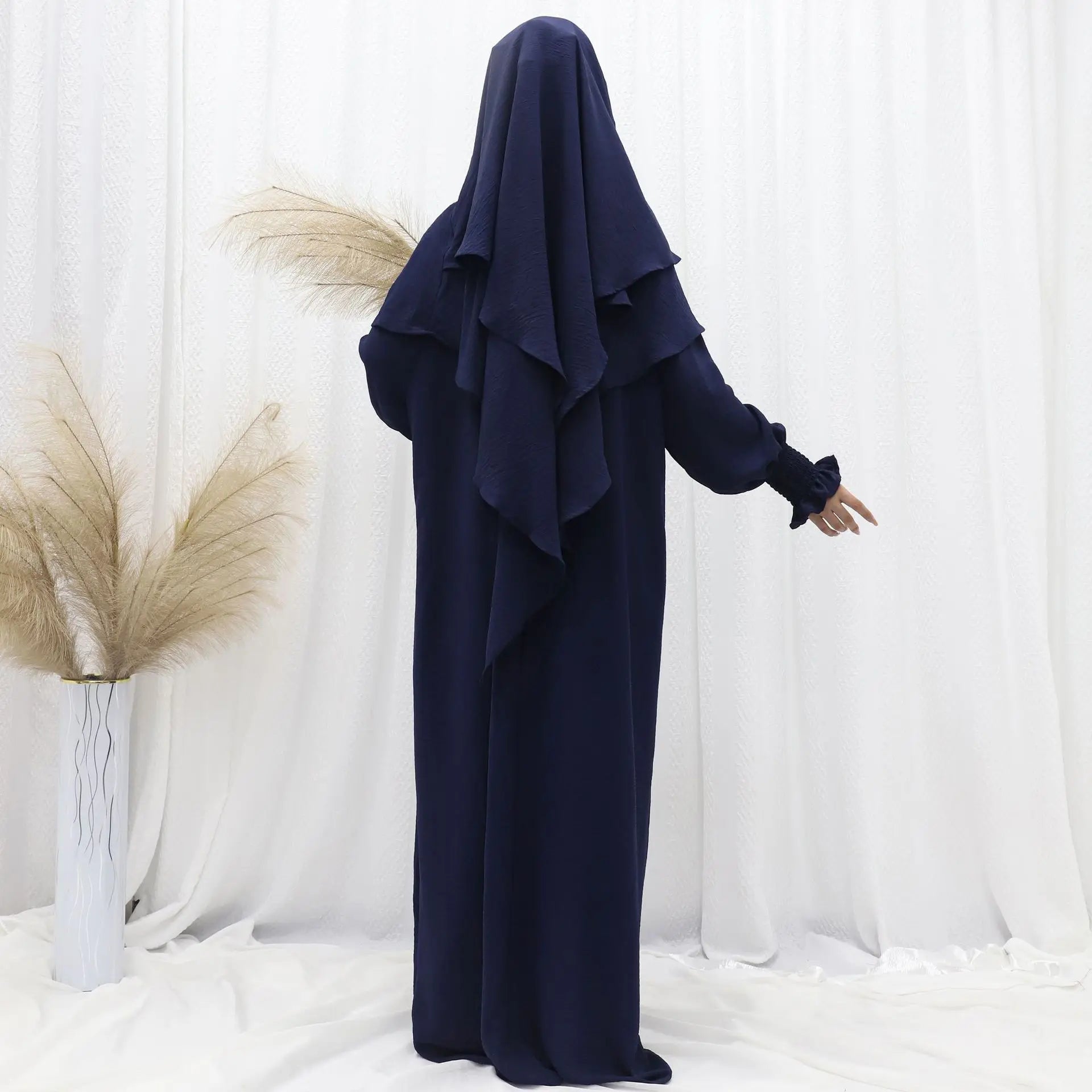 Ramadan Modest Muslim Women Dresses Headscarf Abaya Morocco Kaftan Dubai Turkey Abayas Islam Vestidos Arab Long Robe Jalabiya