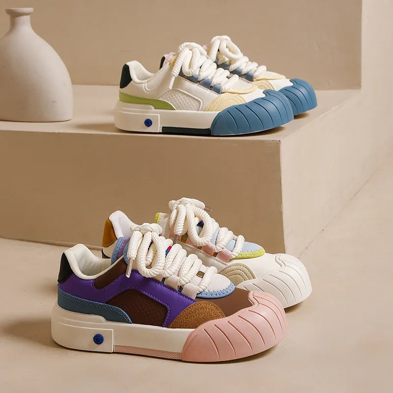 Women's Shoes Versatile Biscuit Shoes Trend Women's Sneaker Comfortable Breathable Non-slip Wear-resistant Casual Sports Shoes