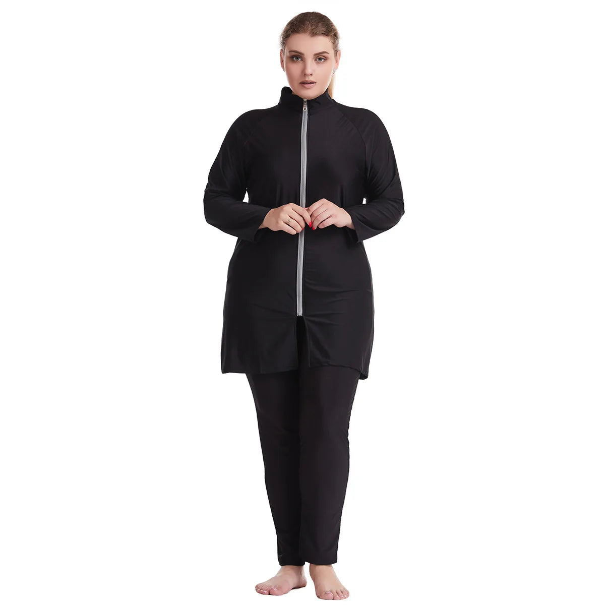 Muslim Modest Burkini Women Long Sleeve Print Swimwear Full Cover Swimsuit Islamic Bathing Suit Beachwear Swimming Costumes Set