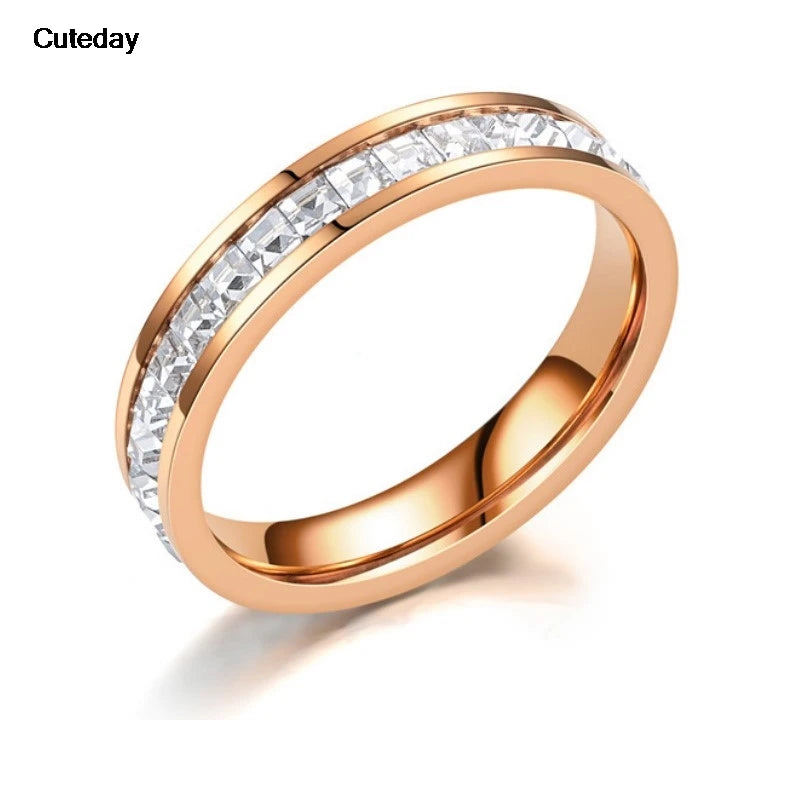 2024 Nwe Stainless Steel 18 K Gold Plated Sun Rings for Women Natural Stone Inlaid in Hollow Metal Texture Ring Trendy Jewelry