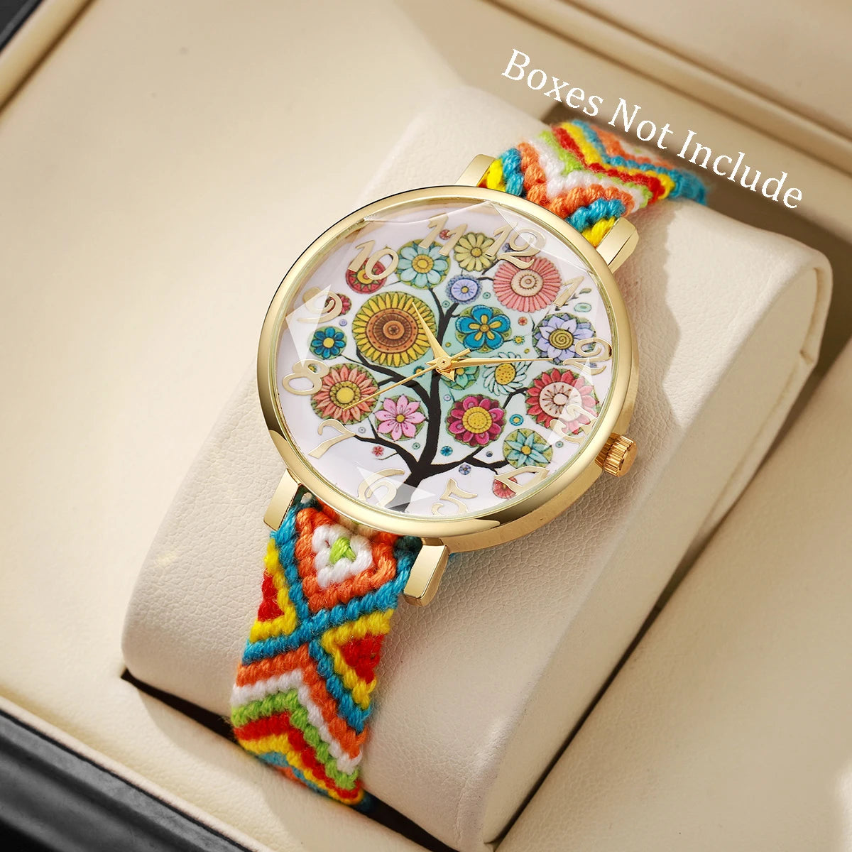 Fashion Woven Strap Women Watches Vintage Arabic Numeral Dial Quartz Watches For Ladies Clock Reloj Mujer（Without Box）