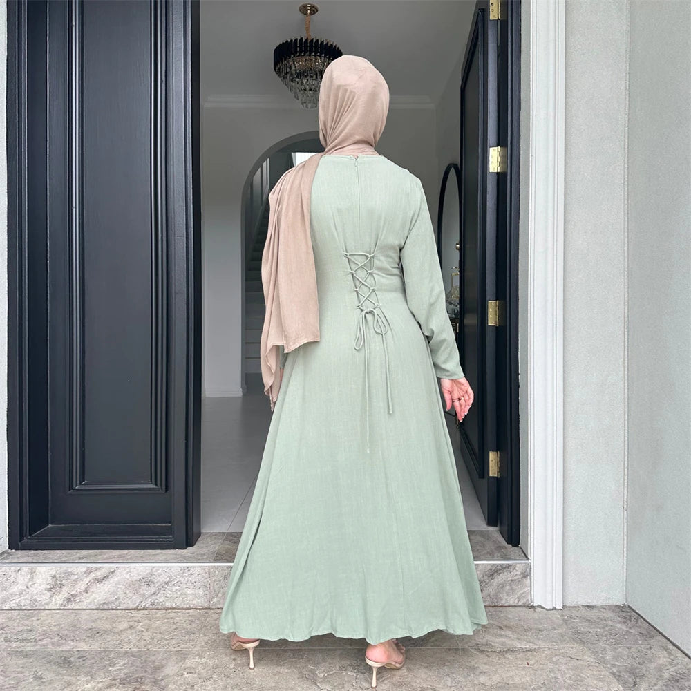 عباية رمضان متواضعة دبي فستان قفطان إسلامي إسلامي ملابس صلاة للنساء فيستدوس بارا موخير رداء قفطان ماروكين فام