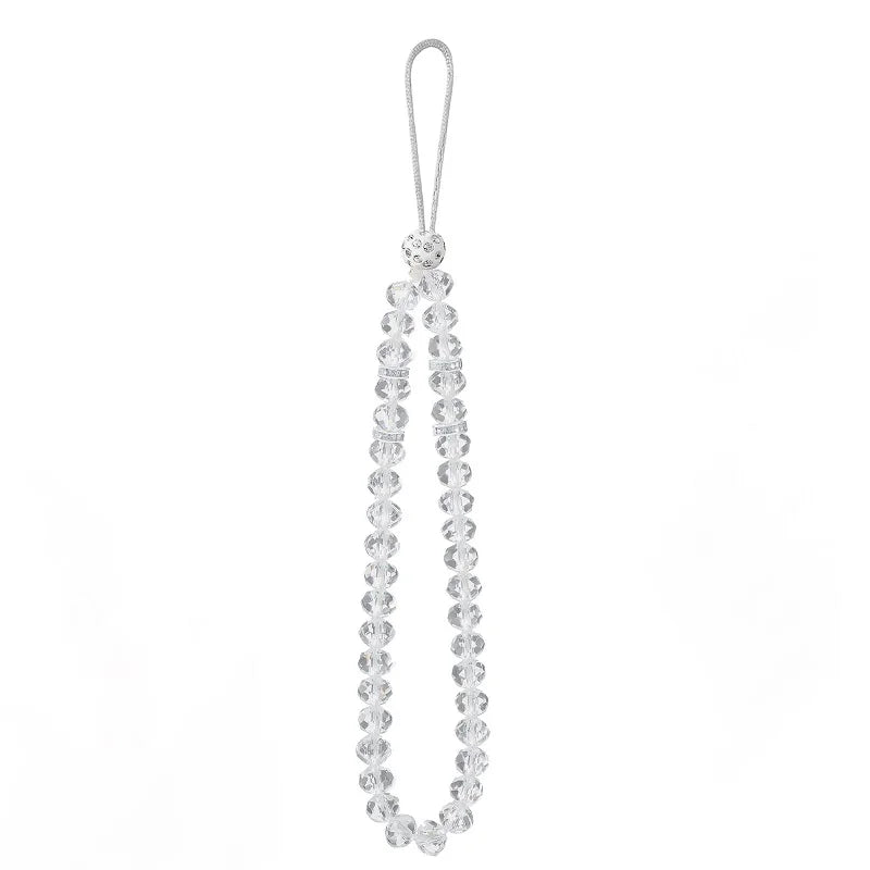 Creative Crystal Bowknot Pearl Beaded Mobile Phone Straps for Women Phone Case Key Chain Bag Pendant Decoration Accessories