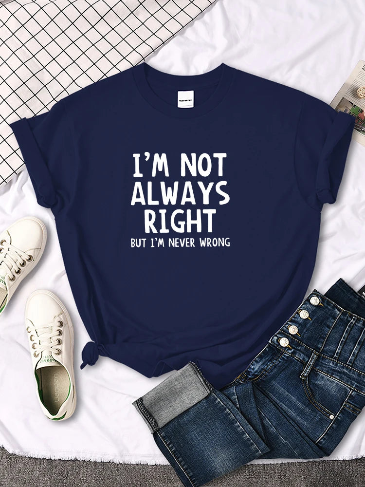 Women's T-Shirt Cool Interesting Letters Printed Tees Female Summer Oversized Tshirt Woman Round Neck Casual Tshirt Tops