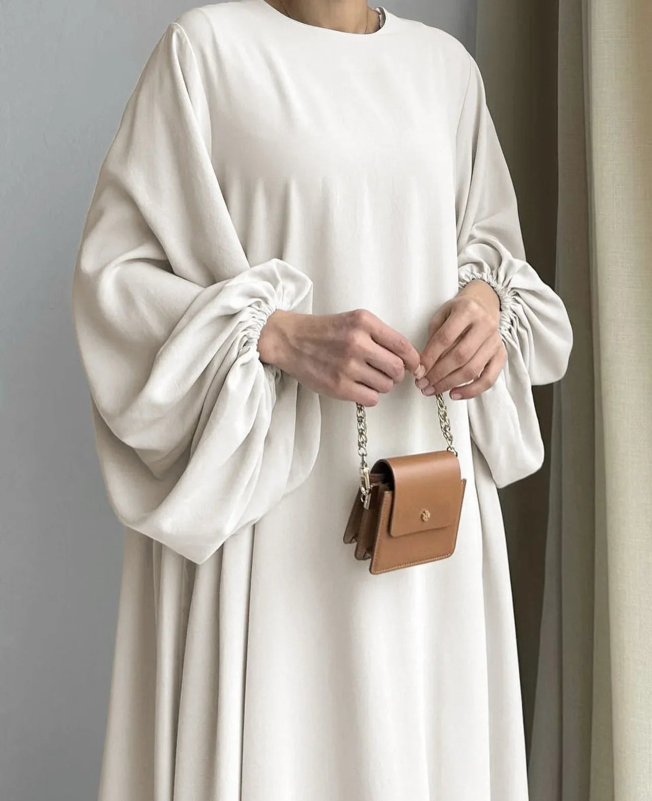 New Women Muslim Dresses Fashion Simple Solid Abaya Ramadan Caftan Elegant Female Casual Plain Maxi Dress Modest Dress for Women