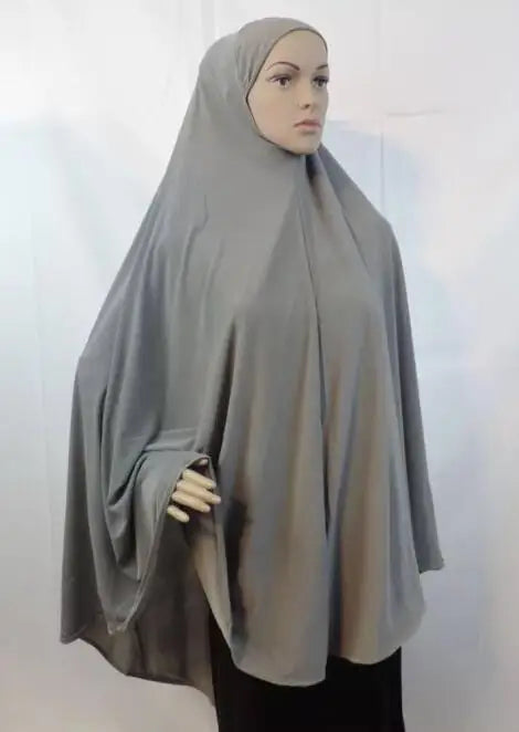 Women's Elegant Khimar Modest Muslim Islamic Ramadan Soft Lightweight Jersey Hijab Long Scarf Amira Prayer Abaya Jilbab