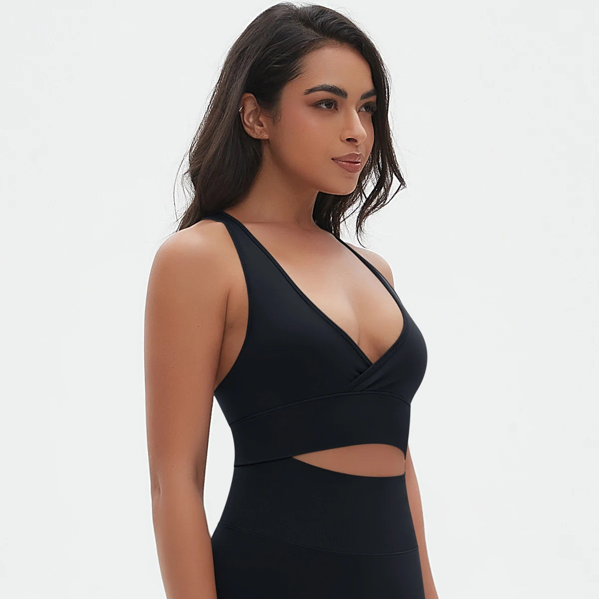 Women Sports Bra High Support Impact Ruched Fitness Underwear Gym Yoga Top Workout Clothes Push-up Corset Padded Activewear