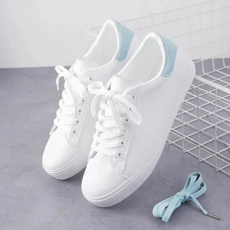 Women's Vulcanize Shoes White Shoe Women Running Spring Autumn Fashion Breathable Lace-Up Casual Sneakers Zapatos De Mujer