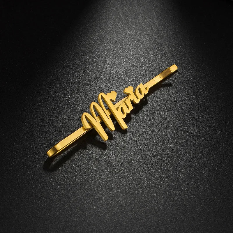 Nextvance Customized Name Hair Clips Trendy Personalized Hairpins Stainless Steel For Girl Women Head Jewelry Accessories Gifts