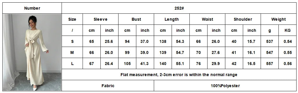 Trendy Modest Dress in Cream Tone Cross Neck and Waist Binding Design Great for Modern Islamic Women's Daily and Occasional Wear