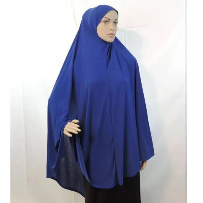 Women's Elegant Khimar Modest Muslim Islamic Ramadan Soft Lightweight Jersey Hijab Long Scarf Amira Prayer Abaya Jilbab